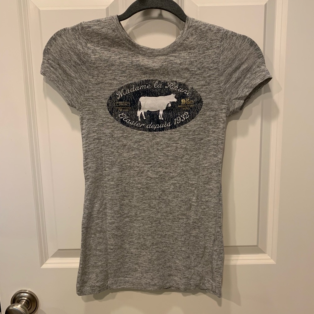 Jcrew heathered French market tee (set of 2)